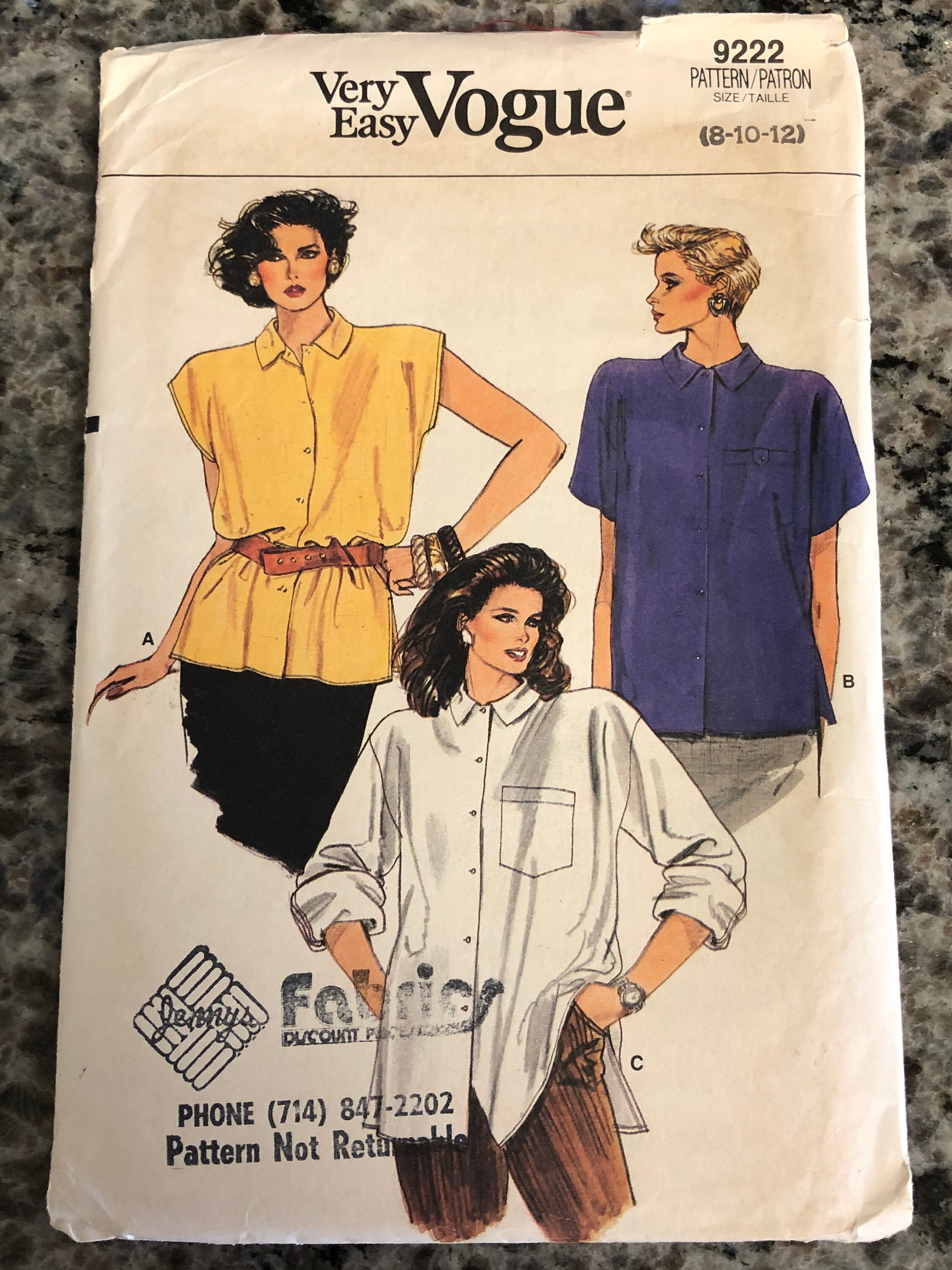 U PICK 1980'S Vogue Sewing Pattern 9684 OR 9222 Misses | Etsy