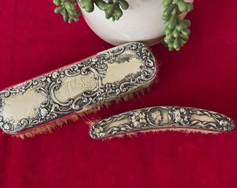 Antique Victorian Vanity Brush Repousse Clothing~ F & B Art Nouveau Sterling Clothes Brush No 2139 OR Gorham Sterling Brush G 1258 U CHOOSE
