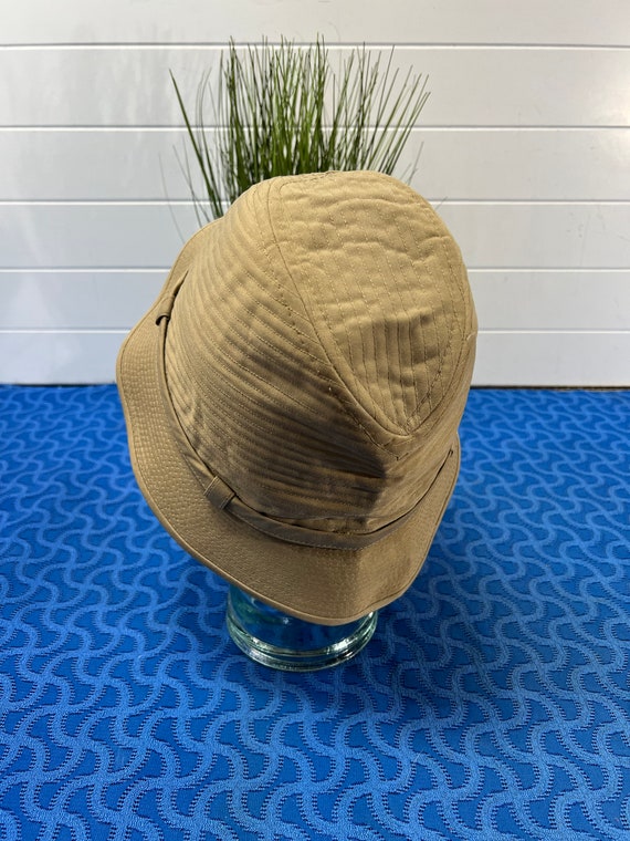 Vintage Dobbs Fifth Ave Khaki Cotton Bucket Hat 2… - image 4