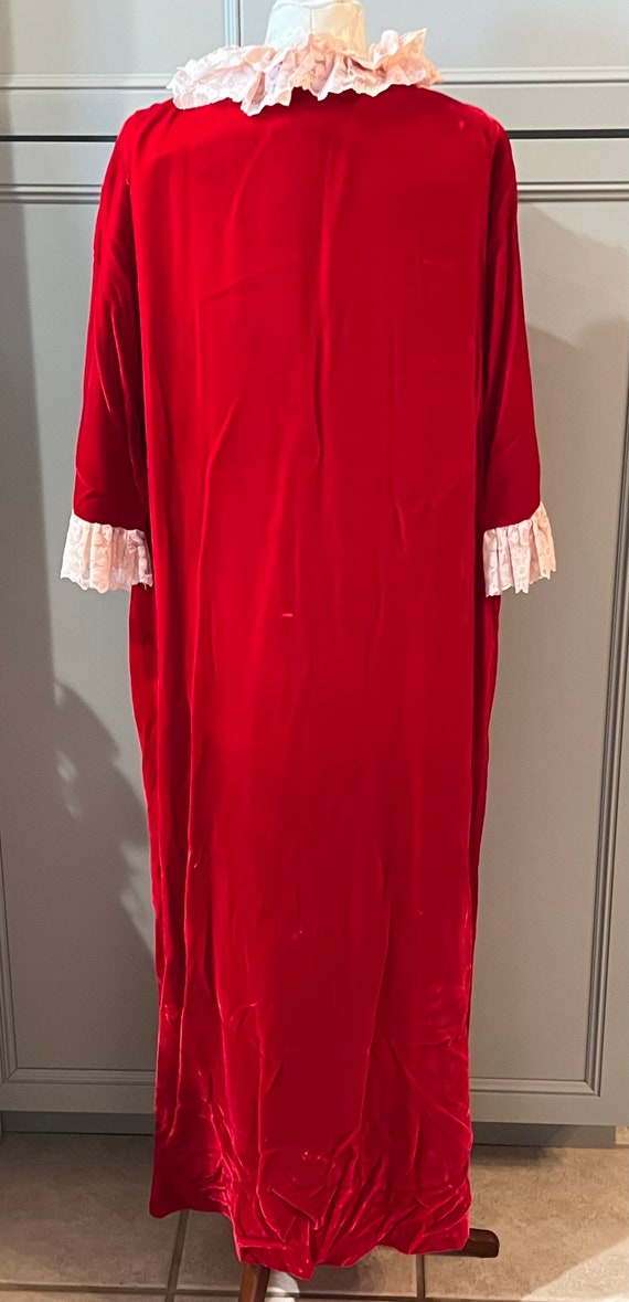 Vintage 70/80'S Robinson's Red Velvet Long Rhines… - image 9