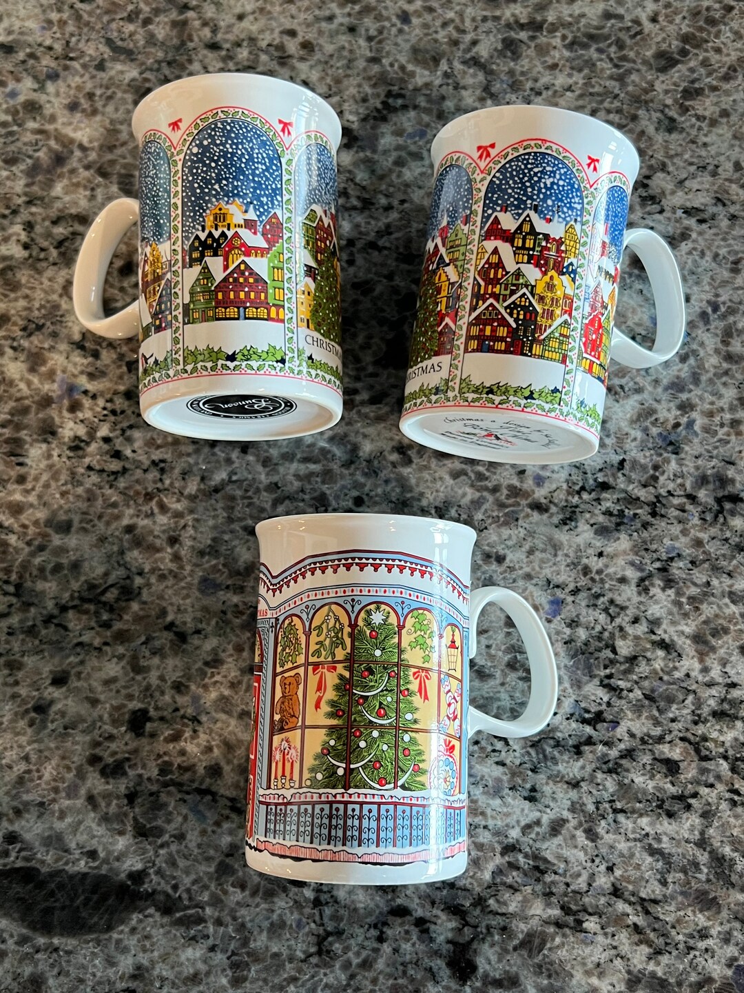 U CHOOSE dunoon Bone China Christmas Coffee Mugs Made in England One by