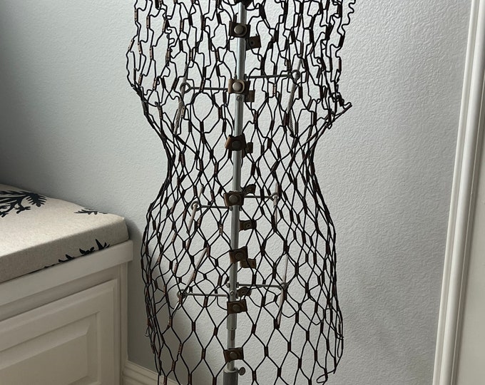 Vintage 1950s Adjustable my Double Wire Dress Form by Dritzvintage Metal Dress Form, Primitive