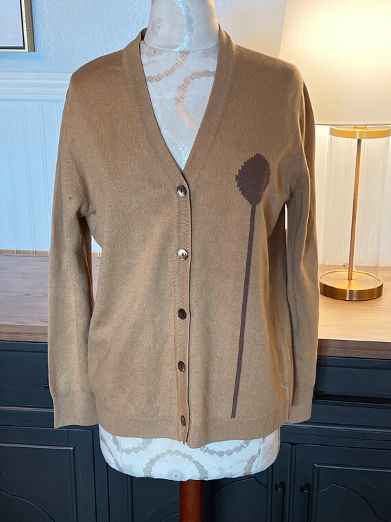 1960/70's Pierre Cardin Brown Cardigan Sweater Lon