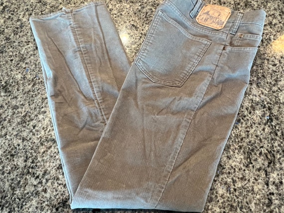 Vintage 80’s JC Penney Plain Pockets Gray Corduro… - image 2