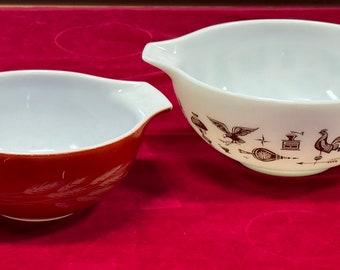 U Choose- Pyrex Early American Cinderella Nesting Bowl 443 2 1/2 qt, OR Pyrex Cinderella Wheat Nesting Bowl 442~ Pyrex nesting bowls