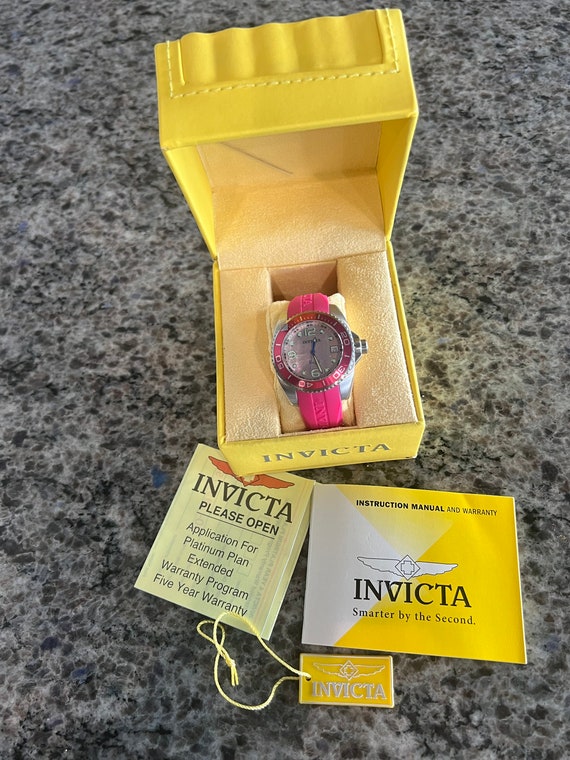 Invicta ANGEL Hot Pink Wristwatch in Box with tags