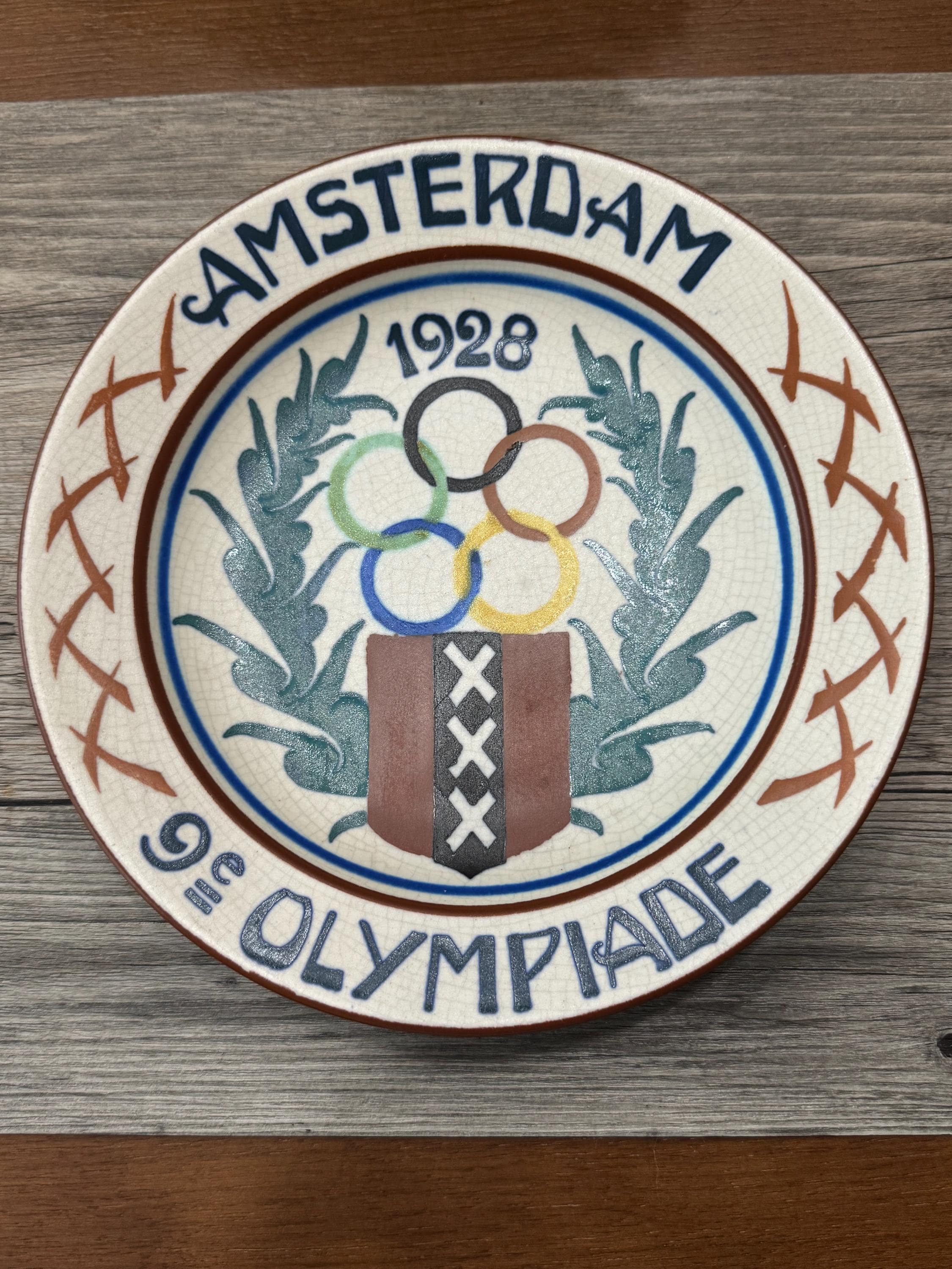B.G.K./A Dutch Feast/廃盤 希少 オランダHC 名盤 VERY RARE Antique 1928 Amsterdam IX Olympiade Olympics Wall Plate