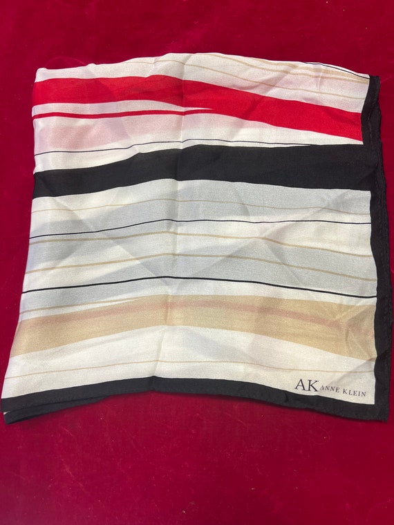 Vintage 1980's Red, White and Black Striped Anne K