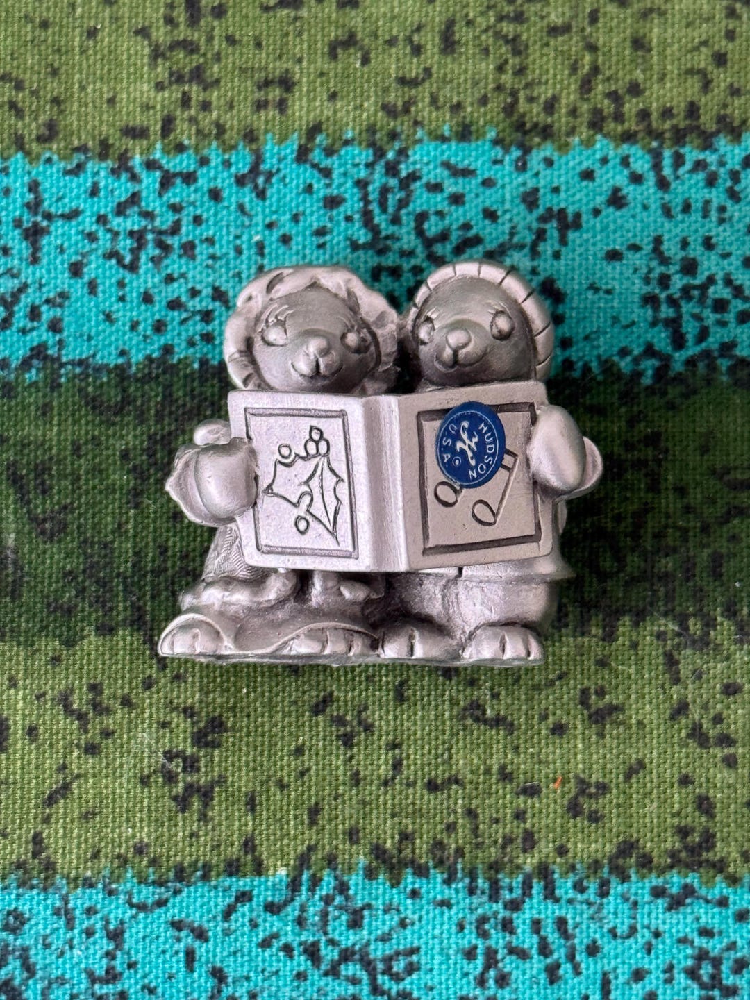 マレーシア　Selengor Pewterクリスマス マウス 人物 Vintage 1982 Selangor Hudson Vintage Pewter Xmas Caroling Mice
