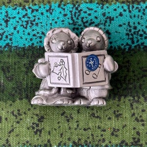  Selangor Pewter ネズミ置物 Vintage 1982 Selangor Hudson Vintage Pewter Xmas Caroling Mice