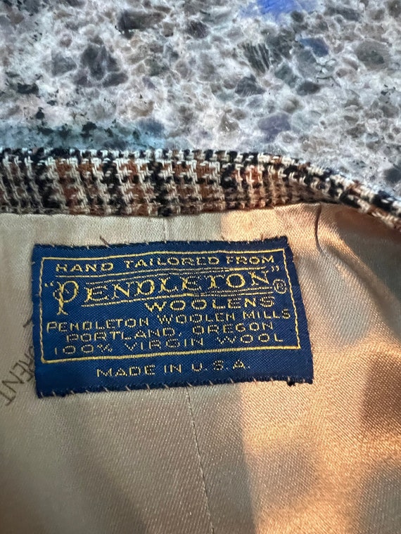 U CHOOSE- Men’s Vintage Pendleton Wool brown Twee… - image 5