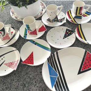 1980's Memphis Style FUJIMORI Kato Kogei Alpha 3 Abstract Dessert