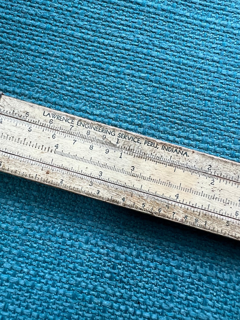 1940s Lawrence Engineering Slide Rule – Patent Pending Wood Drafting ...