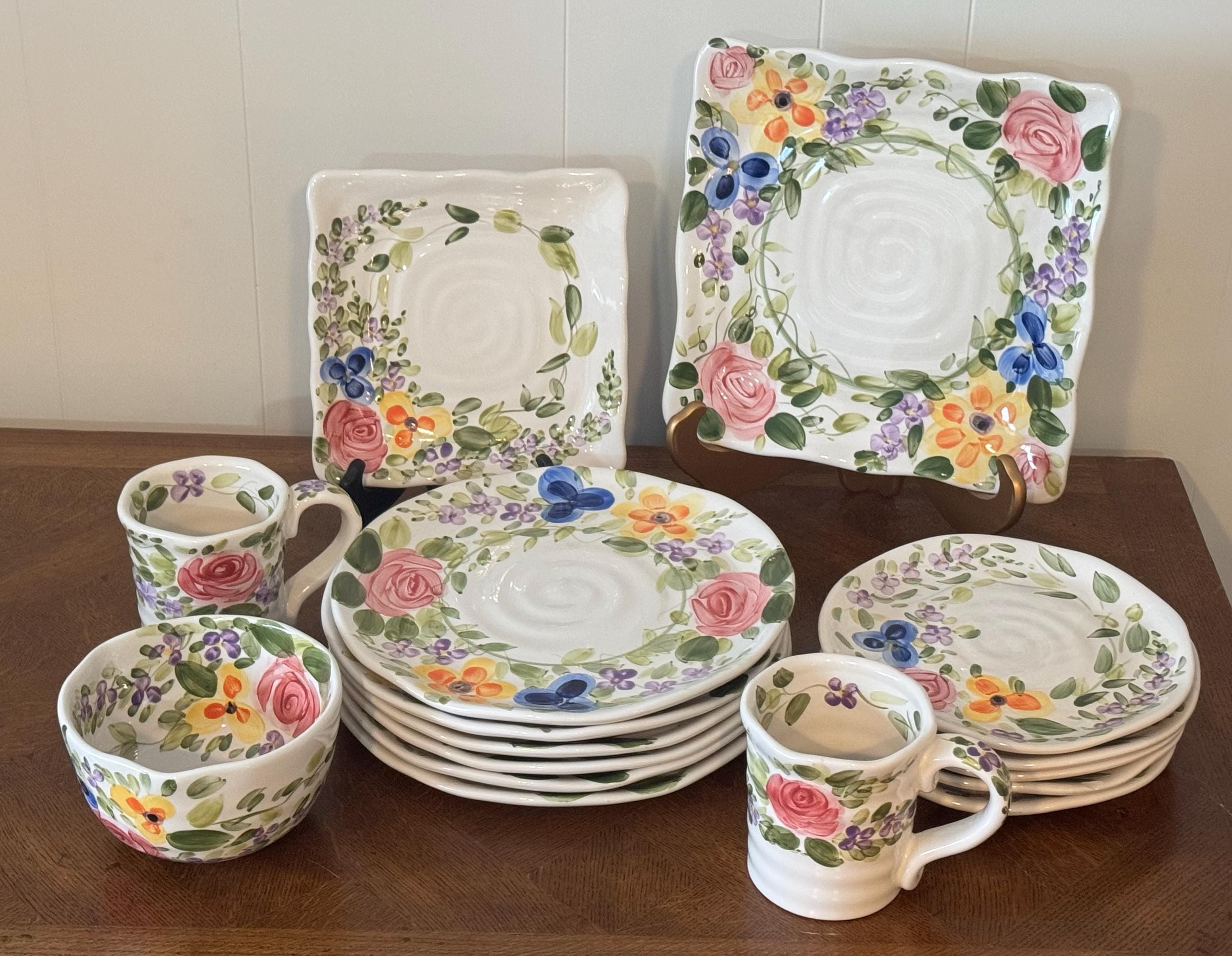 Vintage Tabletops Unlimited Mariam's Garden Lot of 6 Salad Plates