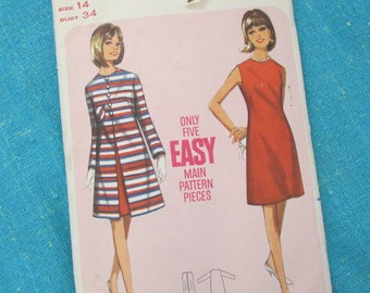 1974 Mccall's Sewing Pattern 4373 Misses Empire Waist 