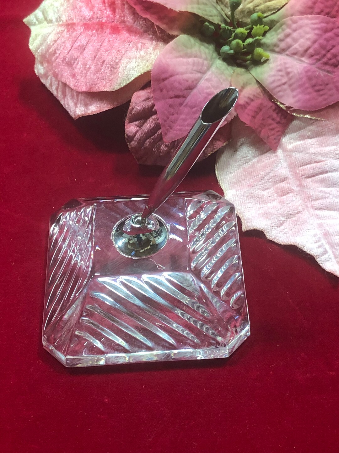 Vintage Waterford Marquis Square Glass Pen Holder for the Desk Etsy