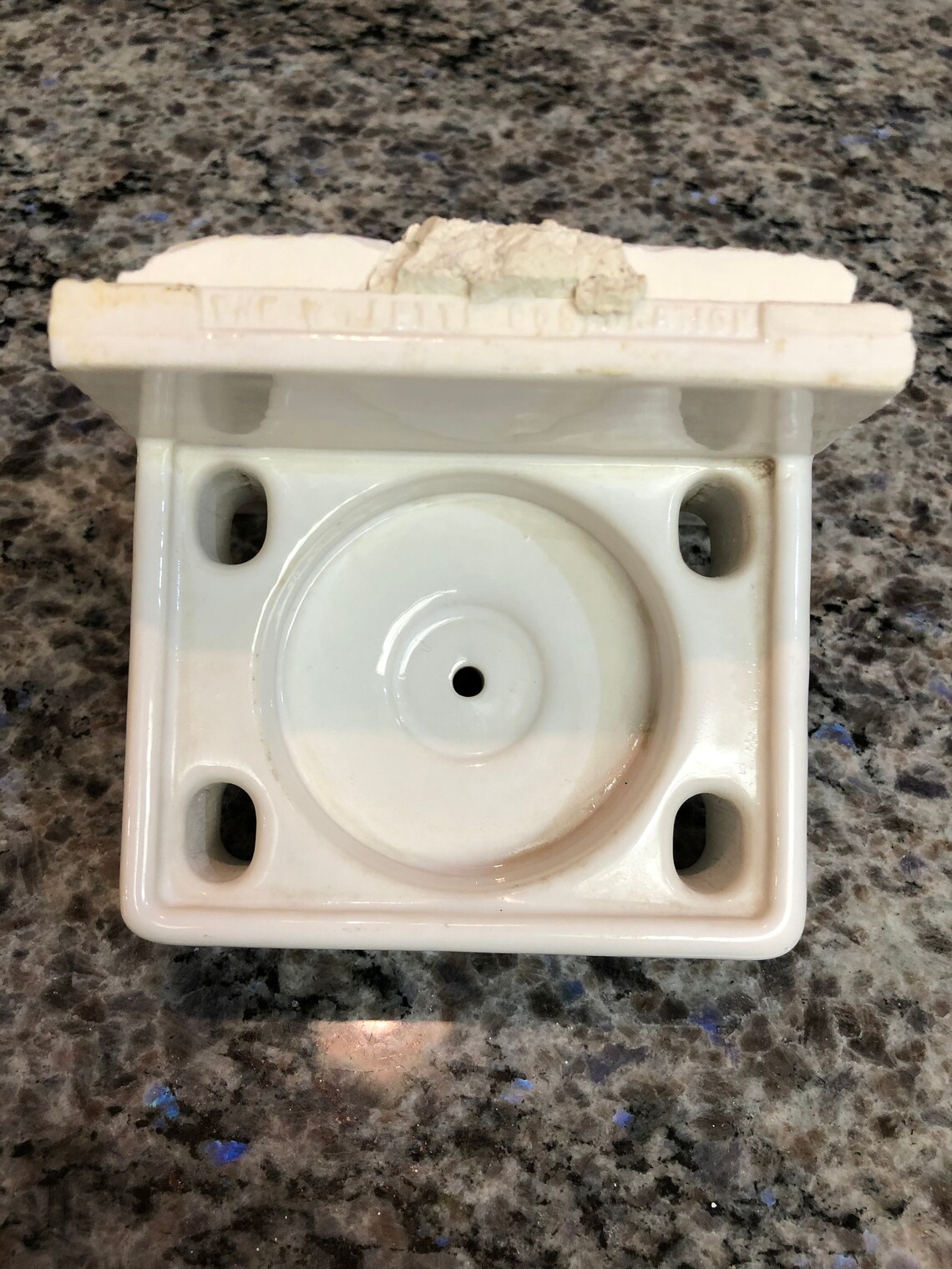 Antique White Porcelain Towel Bar Ends Wall Install From Etsy