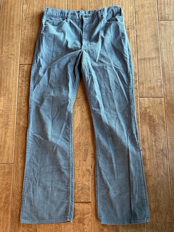 Vintage 80’s JC Penney Plain Pockets Gray Corduro… - image 1
