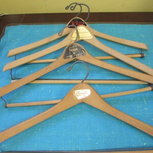 U PICK - Vintage Custom Squiere, H Gladstone, Phoenix or Chandlers Wood Wooden Advertising Clothes Pants Hanger; vintage wood & metal hanger