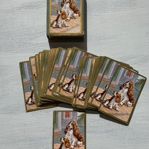 Vintage Springer Spaniel Decl of Playing Cards in box Congress? - carte da gioco, carte da gioco per cani, Springer Spaniel