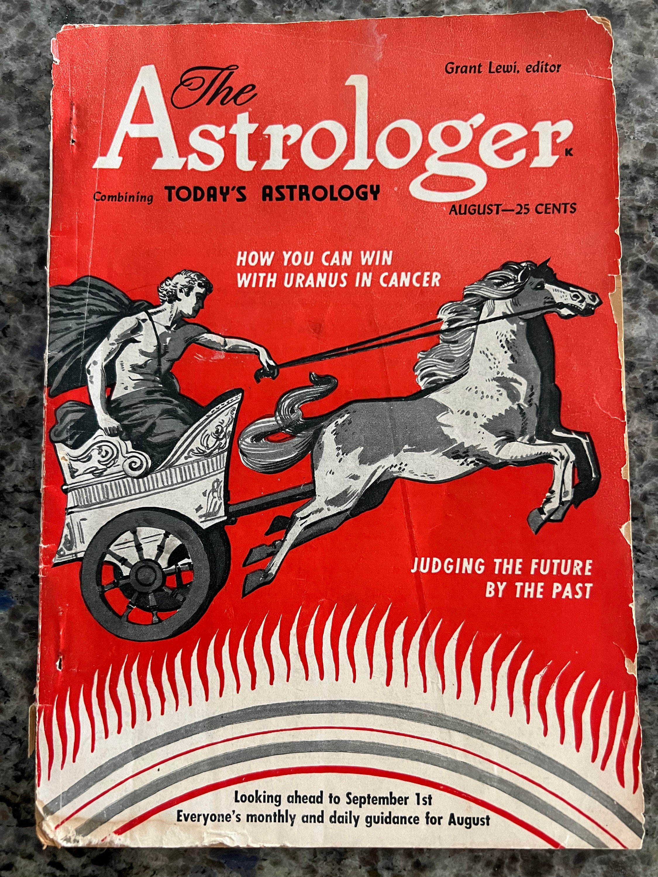 ASTRO　magazine RARE 1949 the Astrologer Magazine 66 Pages August Issue With