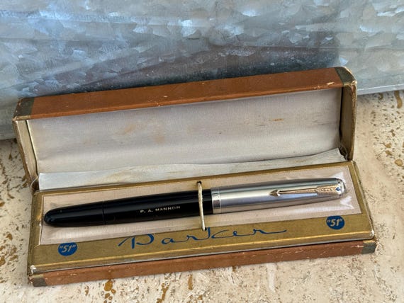 トップス 50s 60s vintage Parker Double Face Vintage 50's Boxed Parker 51 Black Aeromatic Fountain Pen