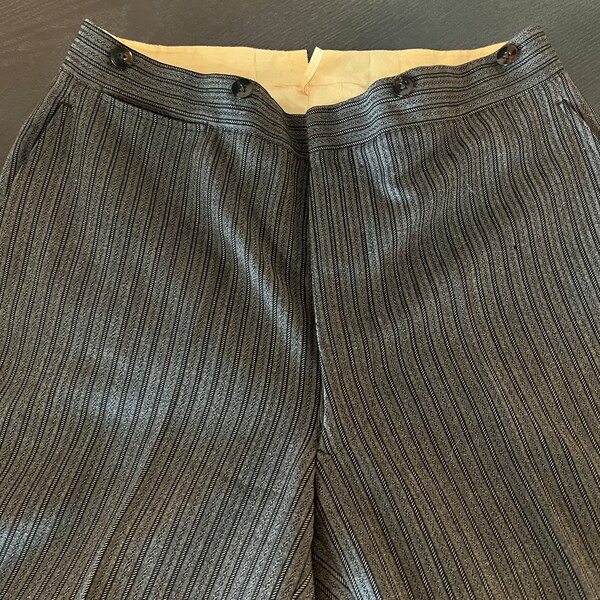 Black Pinstripe Dress Pants - Gangster Dress Pants - 1920s Pants main image 1