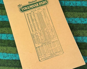 Vintage Columnar Pads Standard Boorum Pease Paper Pad No 4204 Office 4 Columns Quality Bond