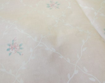 Vintage Pale Pink Floral Cotton Chintz BRIGHTON Michael Mercurio for Katzenbach & Warren, 56" W X BTY; upholstery fabric, drapery fabric