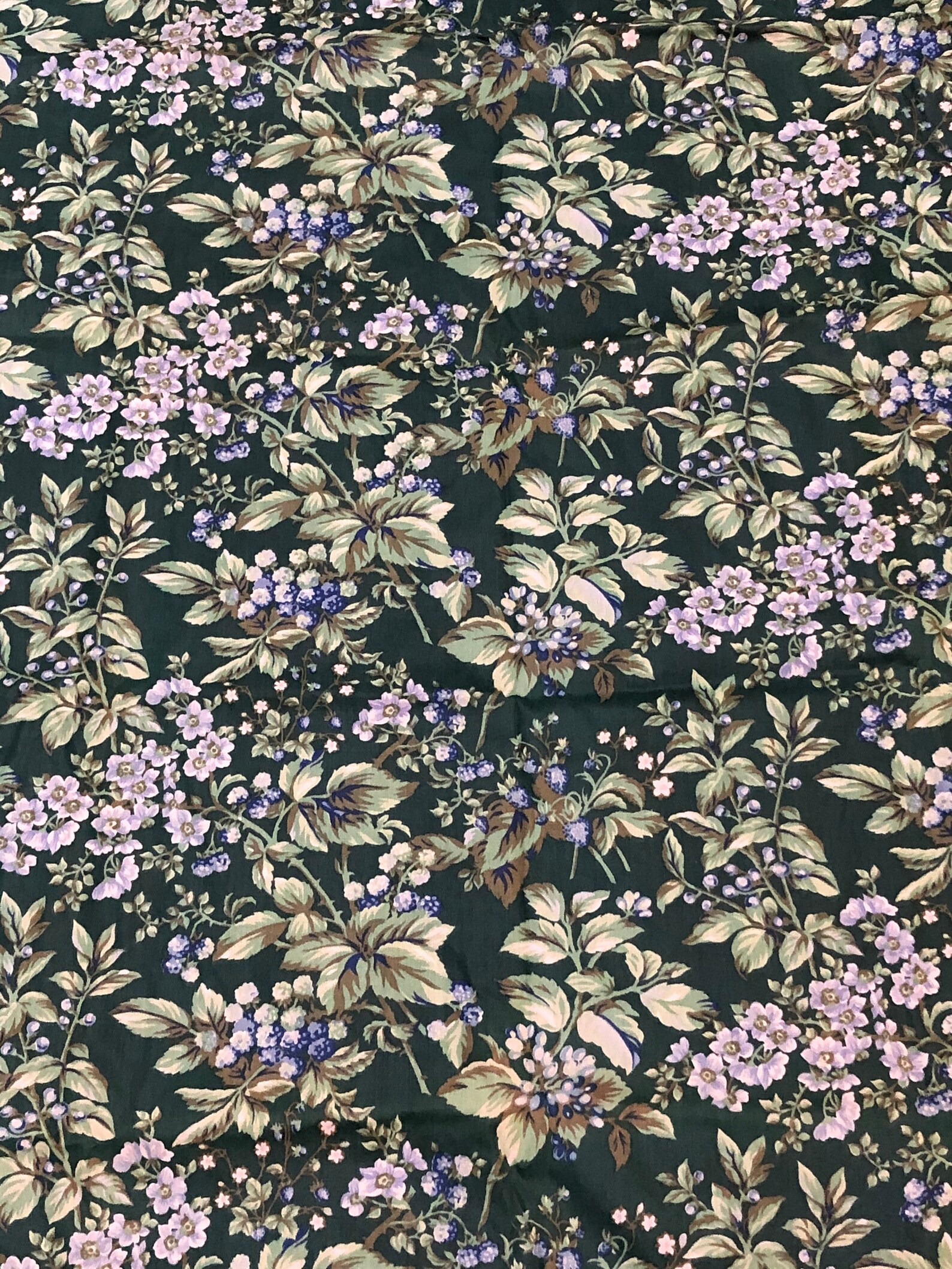 1990'S Laura Ashley Bramble Berry Green floral Set of 2 Etsy