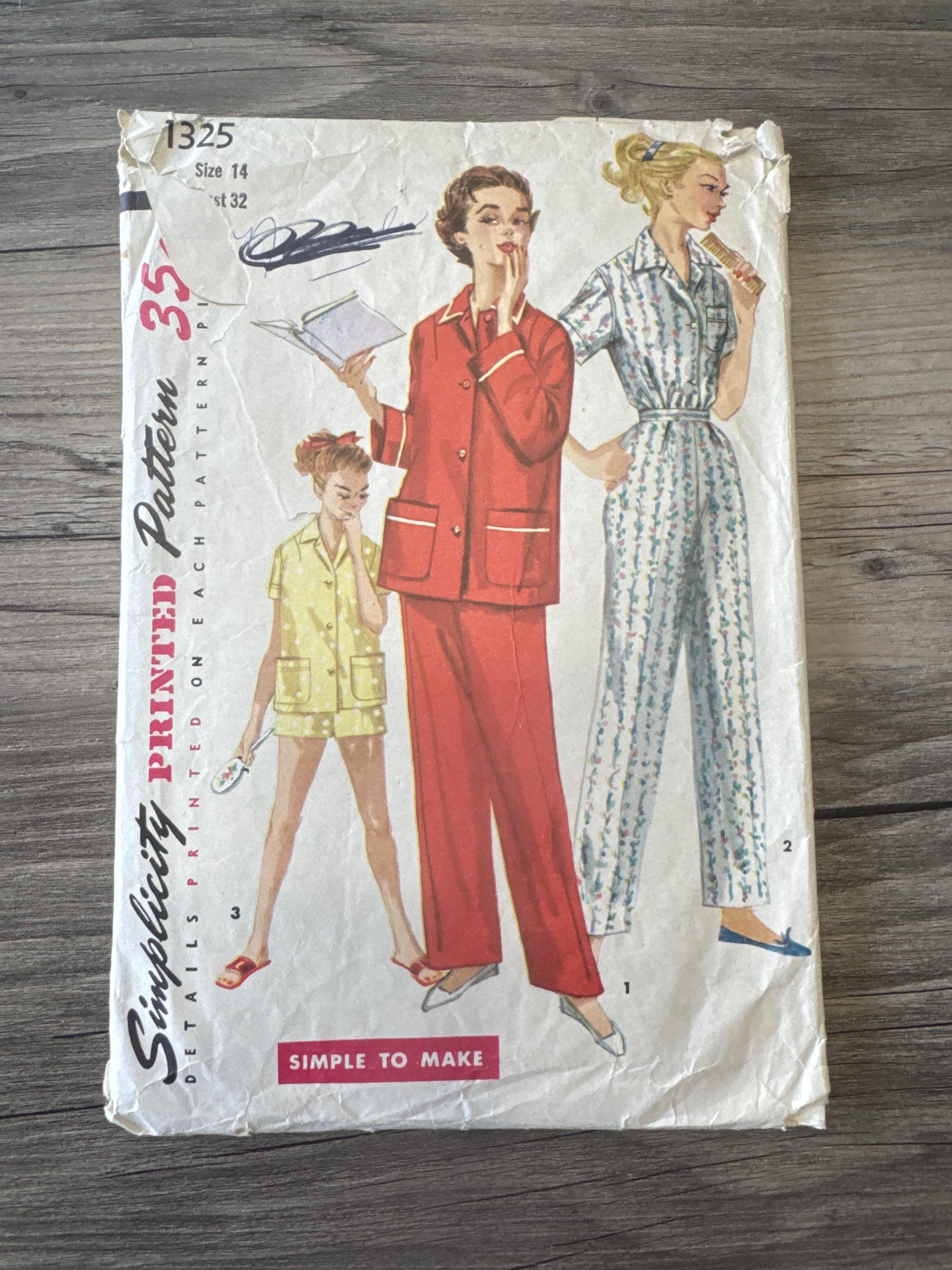 GREAT VTG 1950s MENS PAJAMAS & NIGHTSHIRT Sewing Pattern