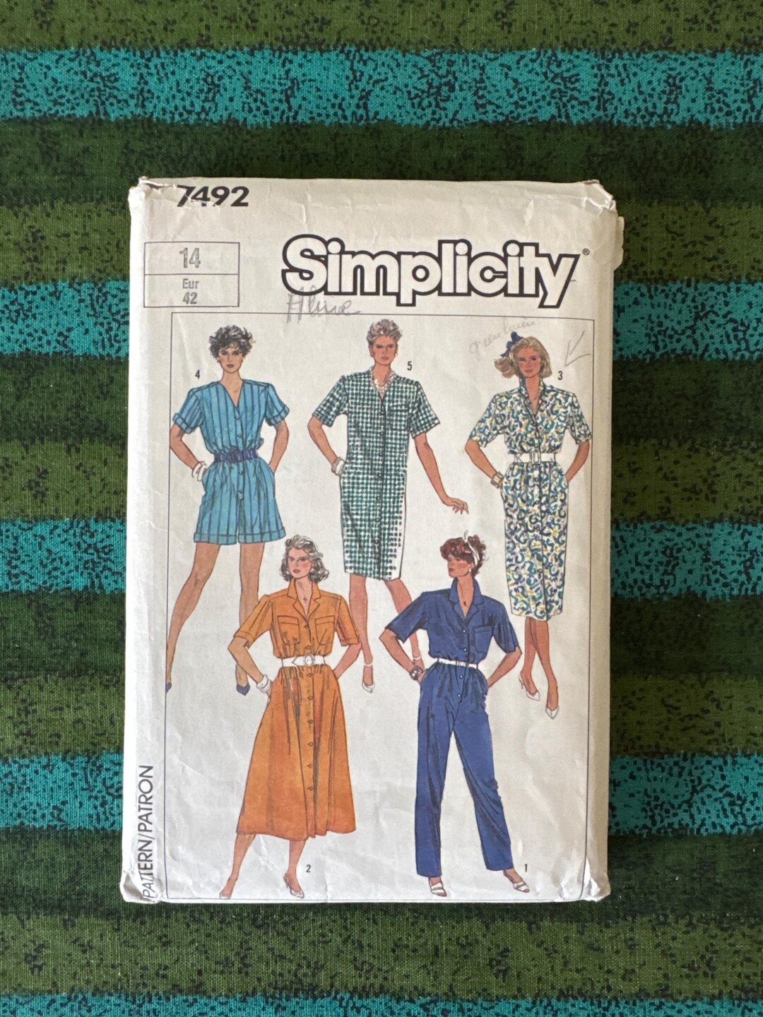 1986 Simplicity Sewing Pattern 7492 Misses Summer Romper or Jumpsuit or ...