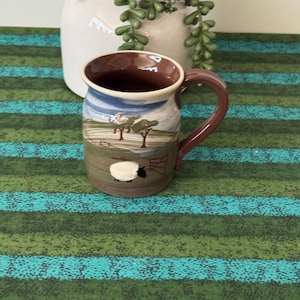 Vintage Caroline Smith Sheep Pottery Coffee Mug from Abbot Pottery in Devon Rare