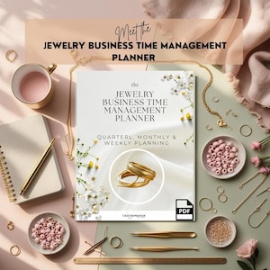Jewelry Business Time Management Planner Digital goodnotes Organizer for craft business Production Calendar Sales Tracker & busines template