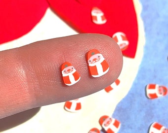 Santa Polymer Clay Slice - 5mm Christmas Fillings for Slime, Nail Art and Resin Crafts. Fake Santa Sprinkles. Resin Supplies. Fun fimo slice