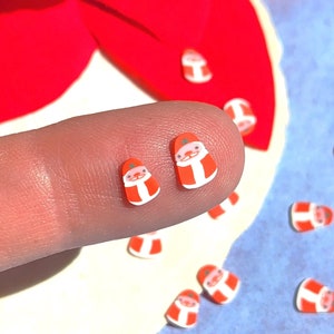 Nikolaus Polymer Clay Scheiben: 5 mm Weihnachtsdeko Streuteile für Slime & Resin Crafts