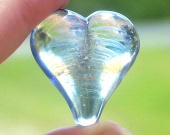Cremation TouchStones for Ashes. Blown Glass Memory Stone. Heart Touchstone. Ash to Glass. Pet Urn Memorial Stones Jewelry. Cremate Jewelry