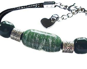 Urn Bracelet, Memorial Jewelry with Ash Infused Beads, Cremation Bracelet, Cremation Bracelet for Women and Men, Cremation Glass Bracelet