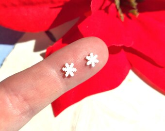Christmas Snowflakes Polymer Clay Slices Fillings - Fake Sprinkles for Slime Nail Art Crafts. Resin Supplies. White 5mm Snowflake for X-Mas