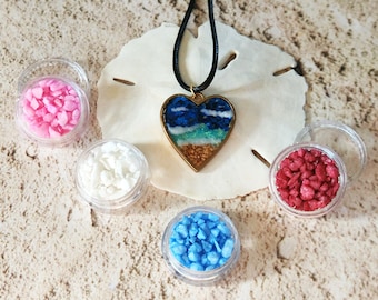 Tiny Rocks for Filling Resin, Set of 4 colors for Beach Art - small rocks for sensory bin filler. Blue fake rocks. Resin filler supplies