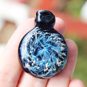 Pet Memorial Cremation Jewelry - Glass Galaxy Urn Necklace Pendant