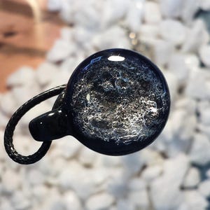 Starred Night Cremation Pendant: Borosilicate Glass Ashes Keepsake