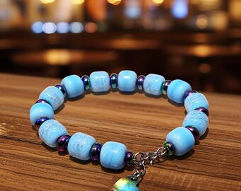 Handmade Pet Memorial Jewelry - Rainbow Bridge Pet Memorial Gifts, Ashes Bracelet