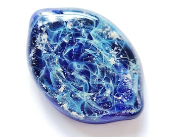 Galaxy Cremation Touchstone – Pet Memorial Glass Keepsake with Ashes, Custom Pet Ash Jewelry
