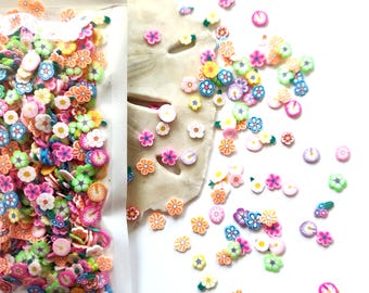 20 g Mixed Flower Polymer Clay Slices: Slime & Nail Art Supplies