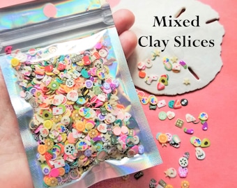Mixed Polymer Clay Slice Fillings. Mixed Fake Clay Sprinkles, Slices for Slime Nail Art Crafts. Resin Supplies. Silicone Mold Resin Filler