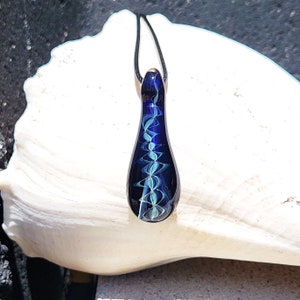 One-of-a-Kind Glass Pendant Necklaces: Handblown Borosilicate Glass Pendants. Heady glass pendant. Gift for her, gift for him. Birthday gift