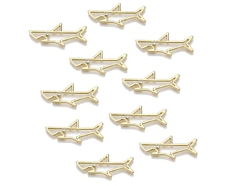 Shark Open Back Bezel, Resin Jewelry Pendants, Earring Blanks Gold, Craft Supplies, Necklace Charm Big