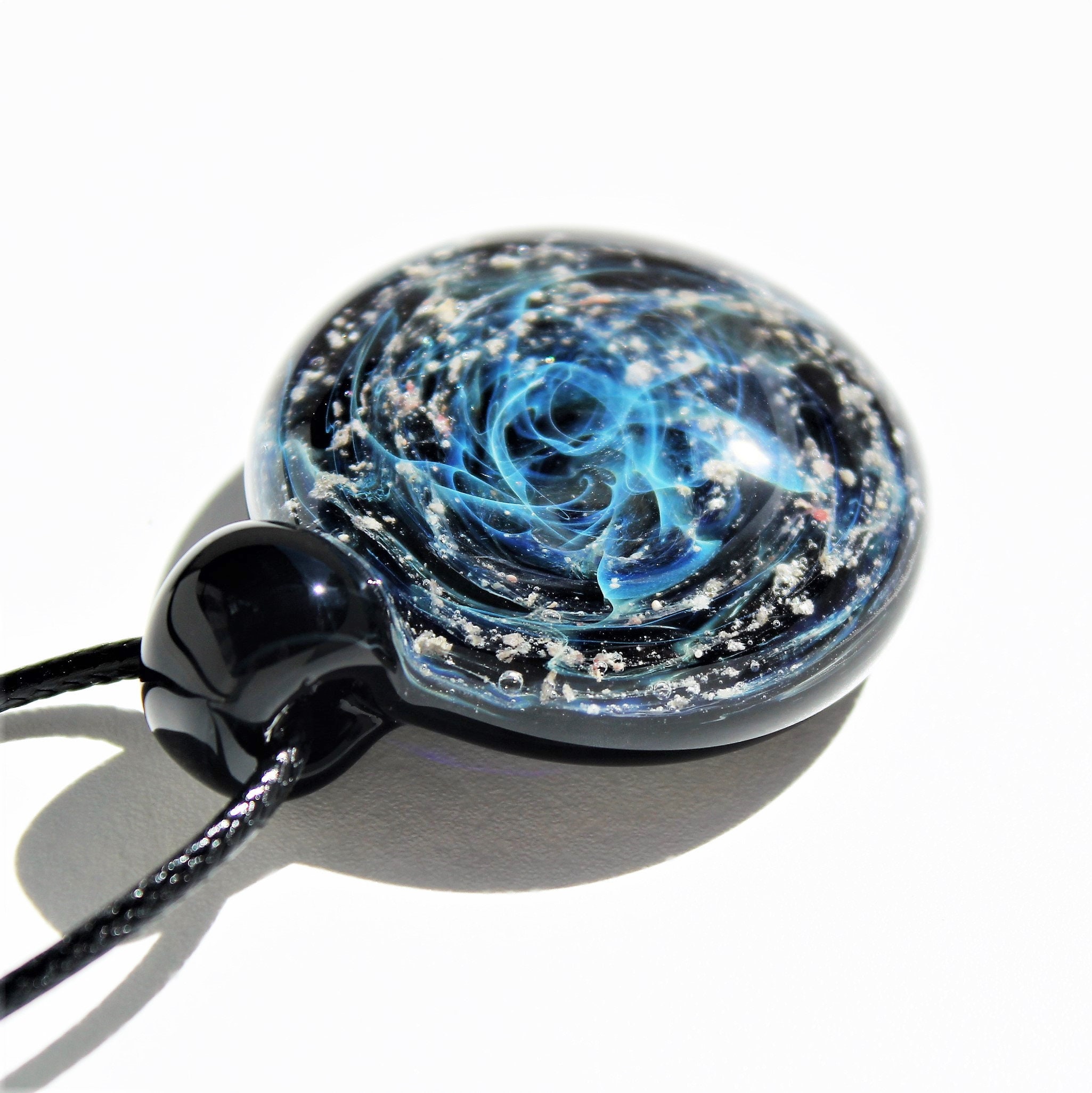 Cremation Jewelry - StarDust Galaxy Necklace, Blown Glass ...