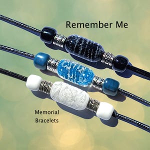 Handmade Memorial Bracelets - Ashes Jewelry, Cremation Glass Beads, Pet Memorial Jewelry
